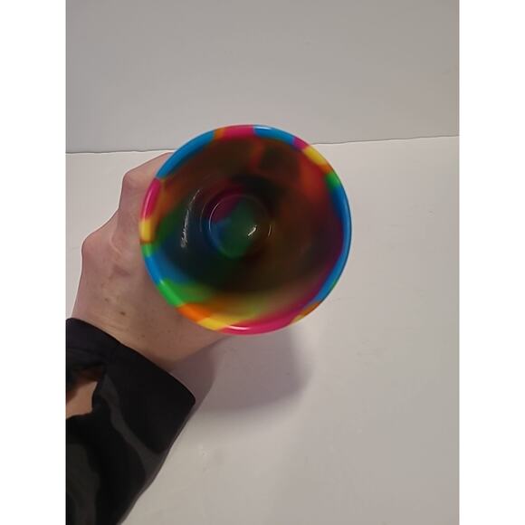 Silipint Cup Tie Dye Multicolor Vineyard Vines Logo Unbreakable Silicone Rainbow - Picture 6 of 9